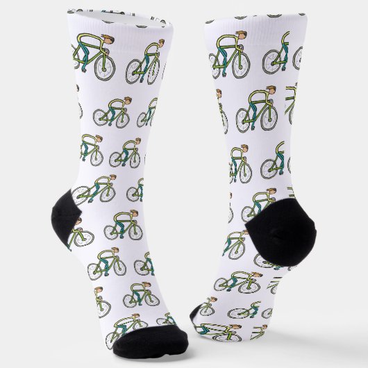 Cycling Stickman Sokken (Gebogen)