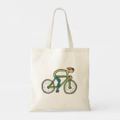 Cycling Stickman Tote Bag (Achterkant)