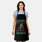 Cycling Ugly KerstSweater Schort (Gedragen)