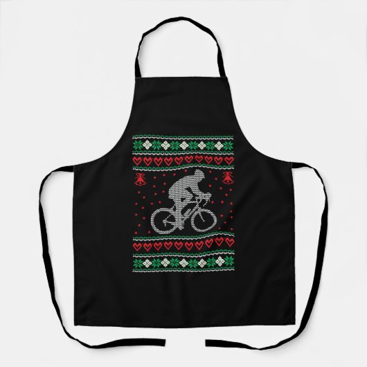 Cycling Ugly KerstSweater Schort (Voorkant)