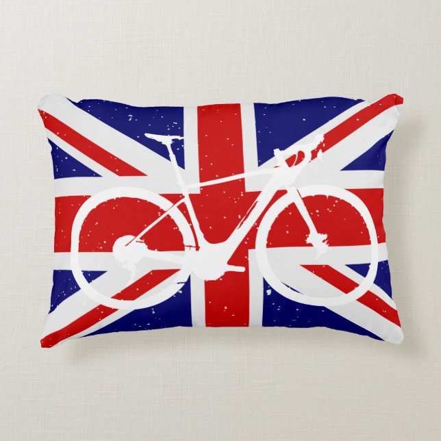 Cycling Union Jack Accent Kussen (Voorkant)
