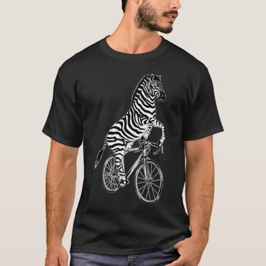 Cycling Zebra T-shirt (Voorkant)