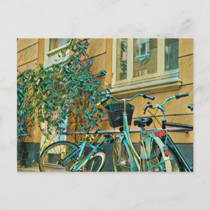 Cyclingliefhebber Cadeau   Schilderij van Fietsen Briefkaart