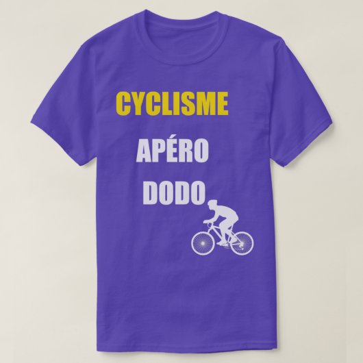cyclisch aperitif slaap t-shirt (Design voorkant)