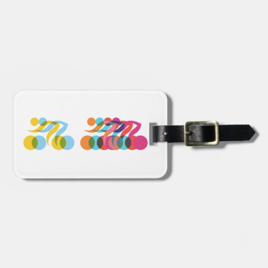 Cyclisch en uniek ontwerp bagagelabel (Voorkant horizontaal)