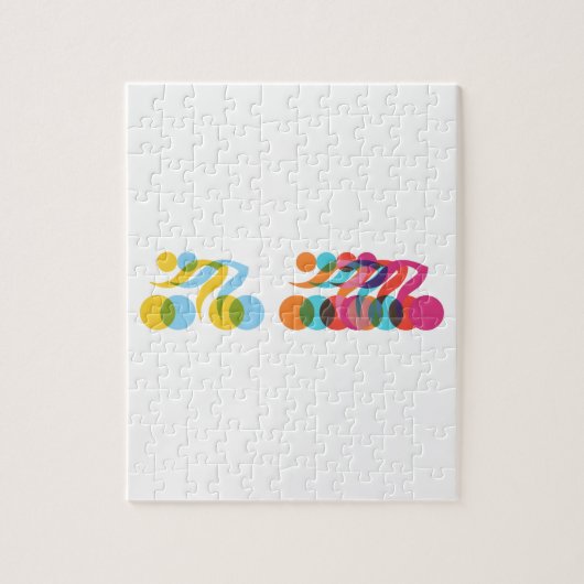 Cyclisch en uniek ontwerp legpuzzel (Verticaal)