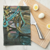 Cyclisch geschenken voor vader theedoek (Quarter Fold)