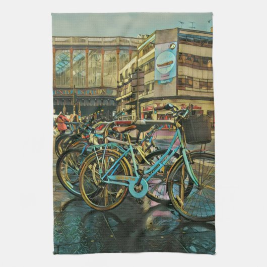 Cyclisch geschenken voor vader theedoek (Verticaal)