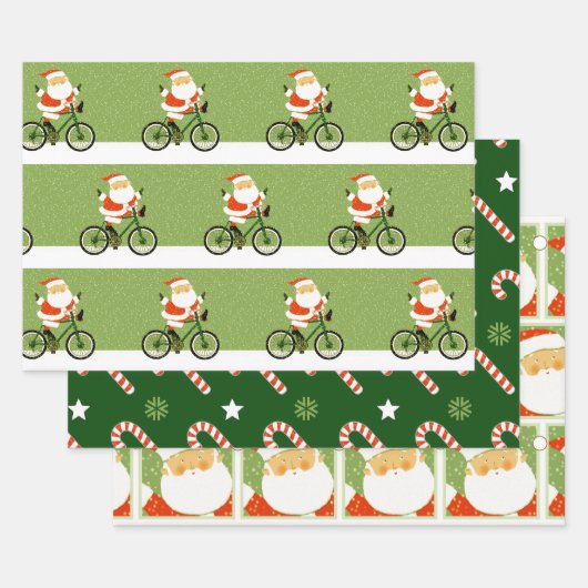 Cyclisch kerstcadeau voor kerstcadeautjes inpakpapier vel (Set)