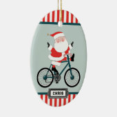 Cyclisch kerstcadeautje keramisch Ornament (Rechts)
