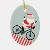 Cyclisch kerstcadeautje keramisch Ornament (Achterkant)