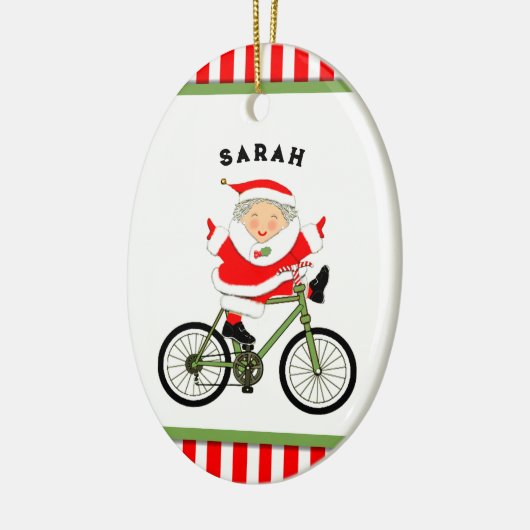 Cyclisch kerstcollectibel keramisch ornament (Links)