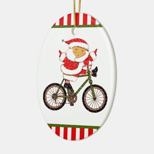 Cyclisch kerstcollectibel keramisch ornament (Links)