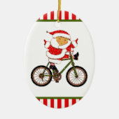 Cyclisch kerstcollectibel keramisch ornament (Voorkant)