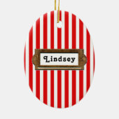 Cyclisch kerstcollectibel keramisch ornament (Achterkant)