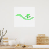 Cyclisch Ontwerp in Groen. Poster (Keuken)