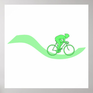 Cyclisch Ontwerp in Groen. Poster
