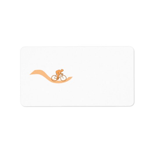 Cyclisch ontwerp in Oranje. Etiket (Voorkant)