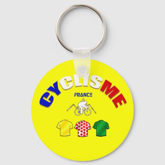 Cyclisme France Cycling Gift Ideeën Sleutelhanger (Voorkant)