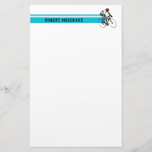 Cyclist #1 briefpapier (Voorkant)