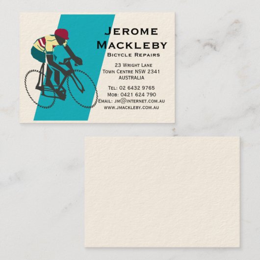 Cyclist #1 visitekaartje (Voorkant / Achterkant)