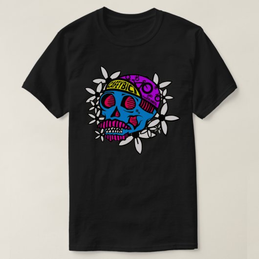 CYCLIST BARISTA SKULL T-SHIRT (Design voorkant)