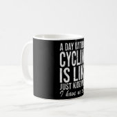 Cyclist Biking Bike Funny Gezegde Gift Koffiemok (Voorkant links)