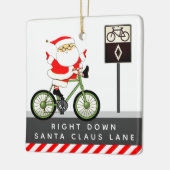 Cyclist Biking Holiday Gift Ceramic Ornament (Links)