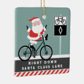 Cyclist Biking Holiday Keepomwille keramische sier Keramisch Ornament (Rechts)