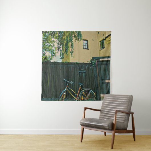 Cyclist cadeau-ideeën wandkleed (In situ)