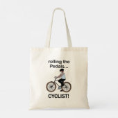 Cyclist Cycling Bicycle Biking Tote Bag (Achterkant)