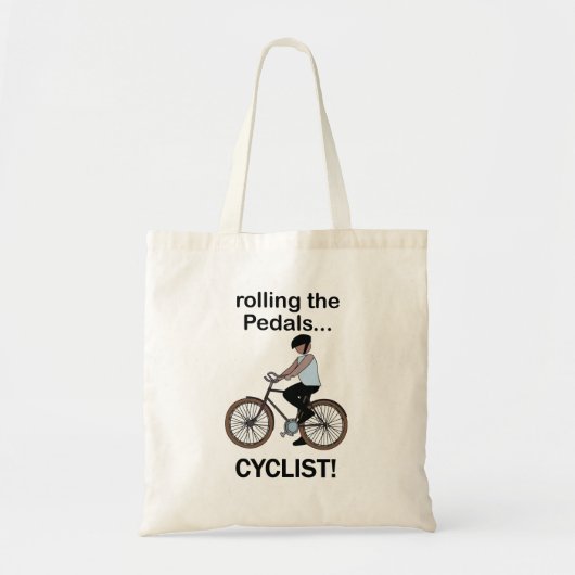 Cyclist Cycling Bicycle Biking Tote Bag (Voorkant)