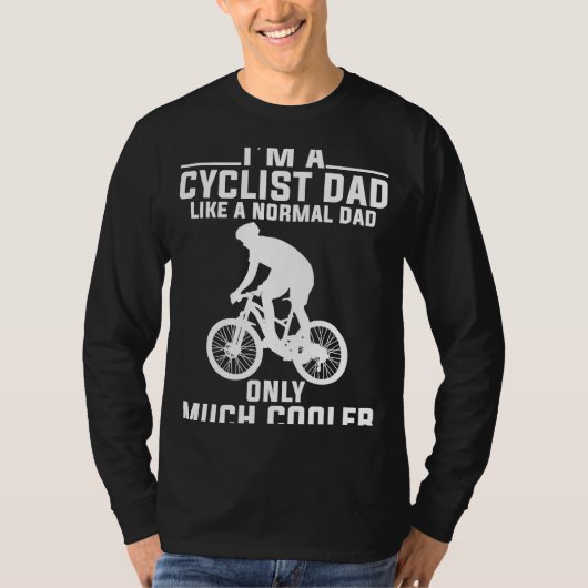Cyclist Dad Bicycle Cycling Mountain Bike Father's T-shirt (Voorkant)