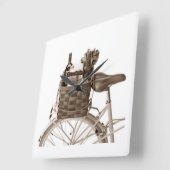 CYCLIST DELIGHT WALL CLOCK VIERKANTE KLOK (Hoek)