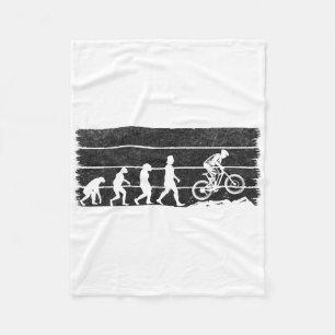Cyclist Evolutie Mountainbiken Fietsen Fleece Deken