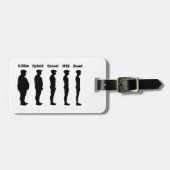 Cyclist Evolutie Wielrenner Bagagelabel (Voorkant horizontaal)