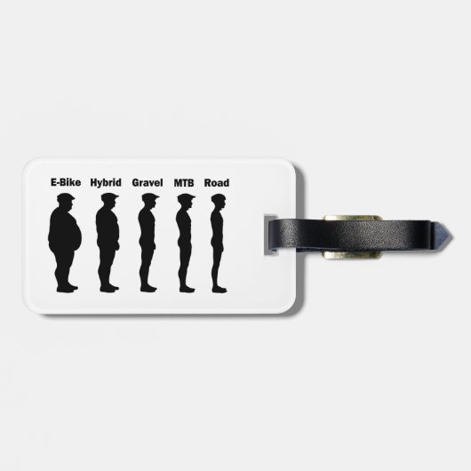 Cyclist Evolutie Wielrenner Bagagelabel (Achterkant horizontaal)