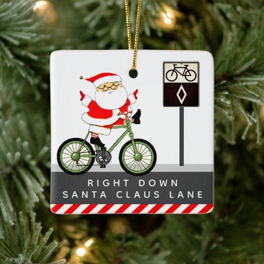Cyclist Fietsvakantie Geschenk Keramische Versieri Keramisch Ornament (Boom)