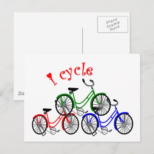 Cyclist Gifts (Bicycling) design Briefkaart (Voorkant / Achterkant)