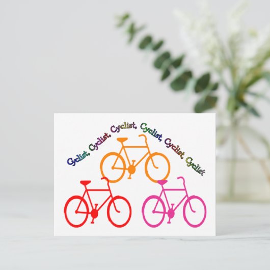 Cyclist Gifts, Biking Mania! Briefkaart (Staand voorkant)