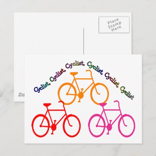 Cyclist Gifts, Biking Mania! Briefkaart (Voorkant / Achterkant)