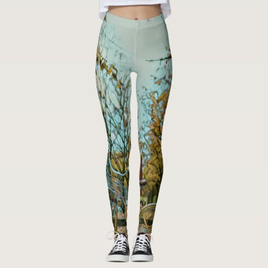 Cyclist gifts for him leggings (Voorkant)