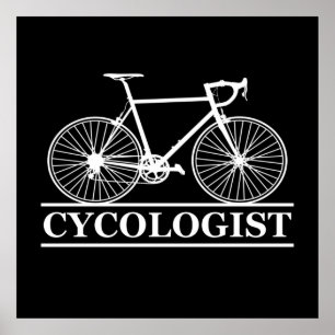 Cyclist Grappige Fietsen voor Wielrenners en Fiets Poster