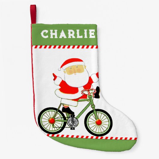 Cyclist Holiday Cadeau Kleine Kerstsok (Voorkant)
