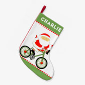Cyclist Holiday Cadeau Kleine Kerstsok (Voorkant (Hangend))