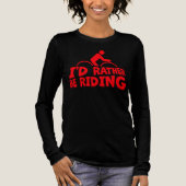 Cyclist I'd Rather Be Riding Red Action Tri-Blend Shirt (Voorkant)