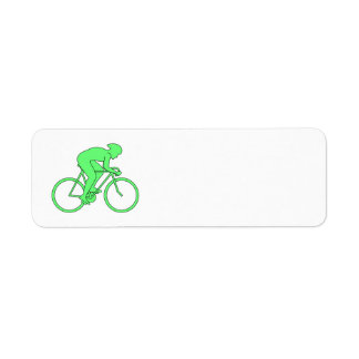 Cyclist in Groen. Etiket