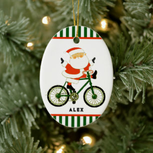Cyclist Kerst Collectie Keramisch Ornament