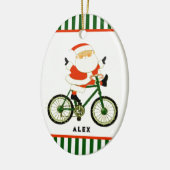 Cyclist Kerst Collectie Keramisch Ornament (Links)
