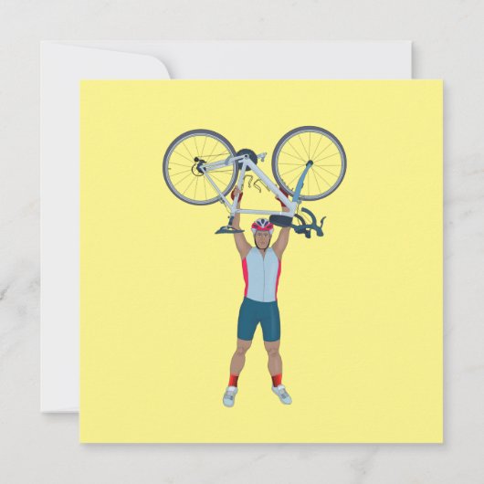 Cyclist Lifting a Bicycle (Achterkant)